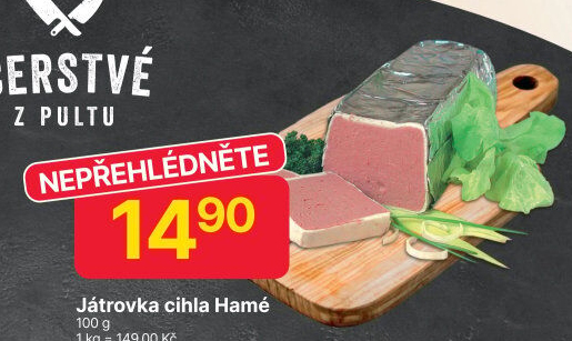 Paštika játrová cihla Hamé
