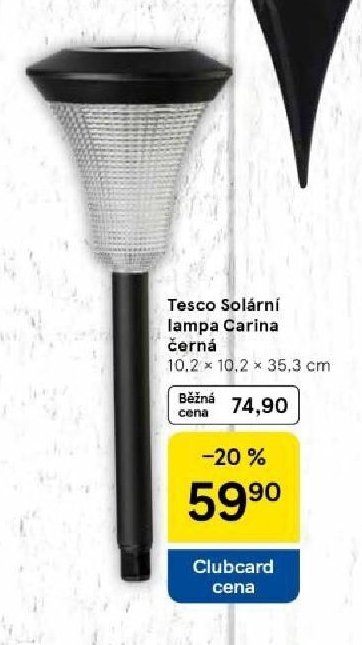 Tesco Solární lampa Carina černá