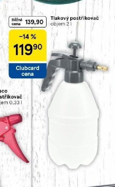 Tlakový postřikovač objem 2 l