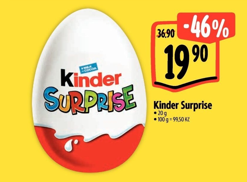 Čokoládové vajíčko s překvapením Kinder Surprise