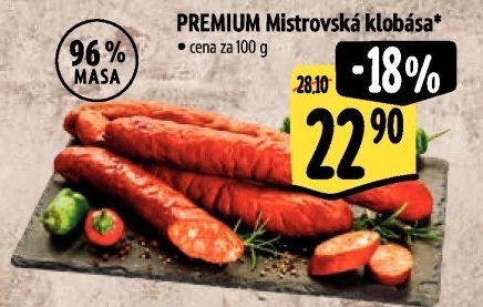 Klobása mistrovská Premium