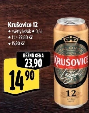 Pivo světlý ležák Královský 12° Krušovice