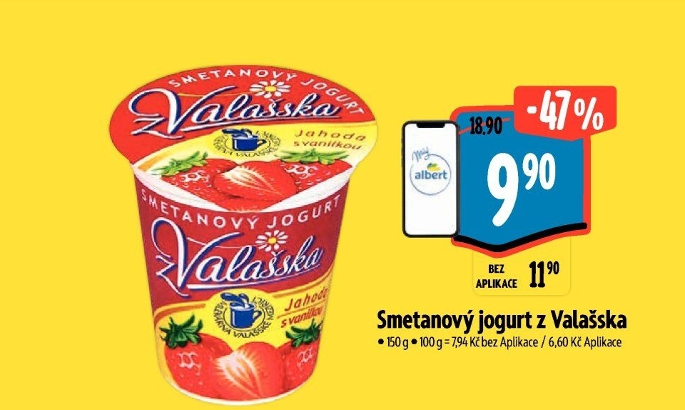 Jogurt smetanový ochucený z Valašska Mlékárna Valašské Meziříčí
