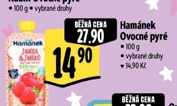 Kapsička ovocné pyré Hamánek