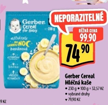 Kaše mléčná Gerber Natural for Baby
