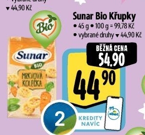 Křupky bio Sunar