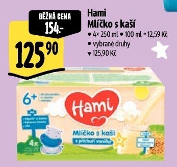 Mlíčko s kaší Hami