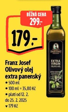 Olivový olej extra panenský Exclusive Franz Josef Kaiser