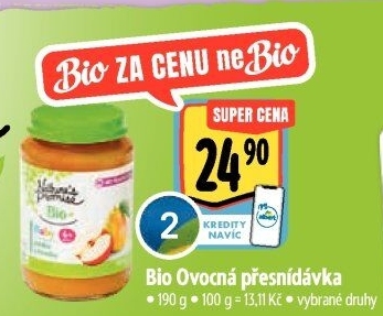 Přesnídávka ovocná Bio Baby Nature'