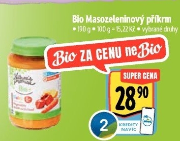Příkrm masozeleninový Bio Baby Nature'