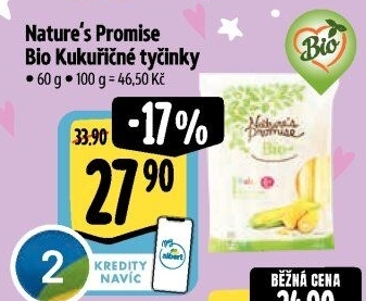 Tyčinky kukuřičné bio Nature'