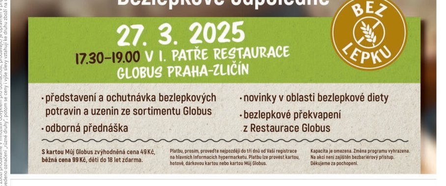 Vstupenka na bezlepkové odpoledne