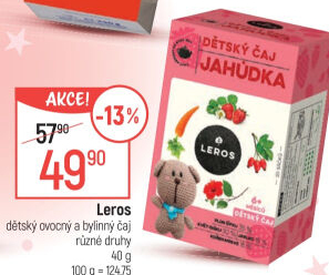 Čaj ovocný dětský Leros