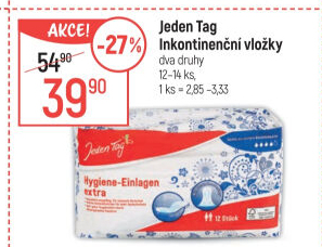 Inkontinenční vložky dámské Jeden Tag