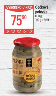 Polévka čočková Globus