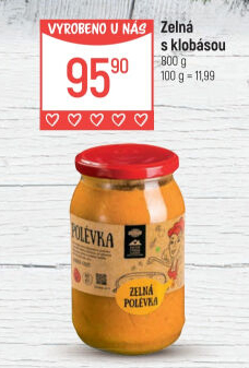 Polévka Zelná s klobásou Globus