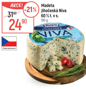 Sýr Niva Jihočeská 60% Madeta