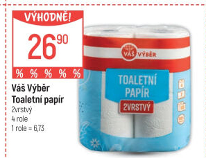 Toaletní papír 2vrstvý Váš Výběr