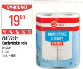 Utěrky kuchyňské 2vrstvé Váš Výběr
