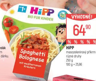 Hotové pokrmy bio HiPP