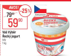 Jogurt řecký bílý Váš Výběr