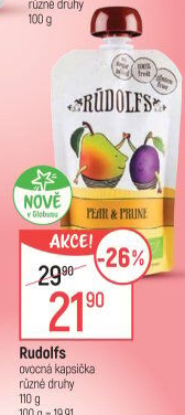 Kapsička ovocná bio Rudolfs