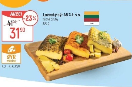 Sýr lovecký 45%