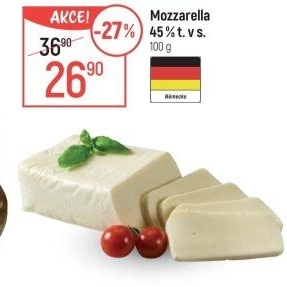 Sýr Mozzarella cihla 45%