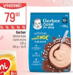 Kaše mléčná Gerber Natural for Baby