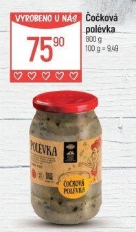 Polévka čočková Globus