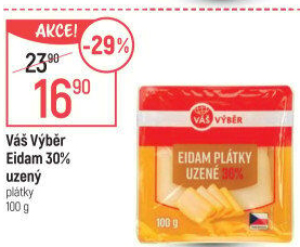 Sýr Eidam uzený 30% Váš Výběr