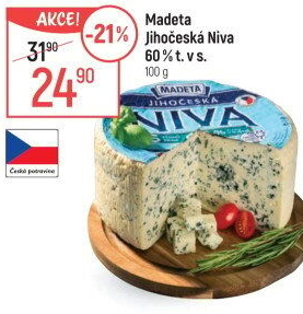 Sýr Niva Jihočeská 60% Madeta