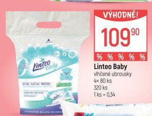 Vlhčené ubrousky dětské Linteo Baby