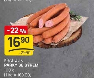 Párky se sýrem Krahulík