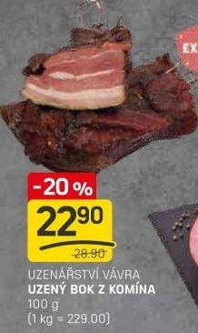 Uzený bok z komína Uzenářství Vávra