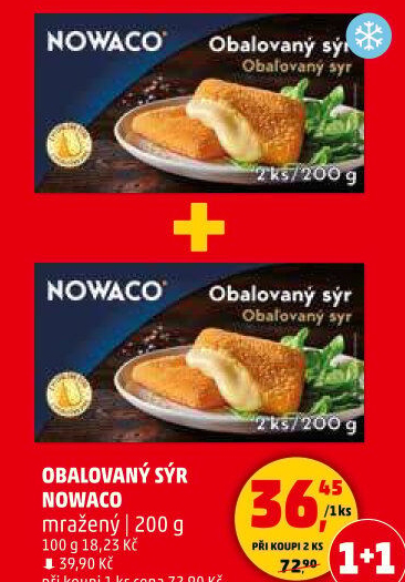 Sýr obalovaný mražený Nowaco