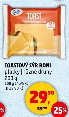 Sýr tavený toast Boni