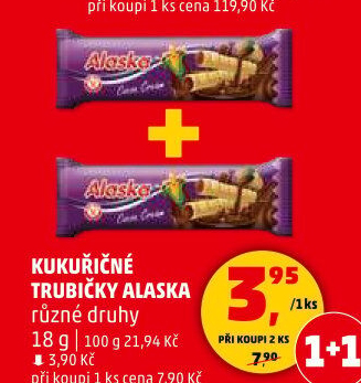 Trubičky bez lepku Alaska