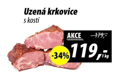 Uzená krkovice s kostí