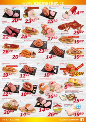 akční leták ESO MARKET 19.2.2025-2.3.2025