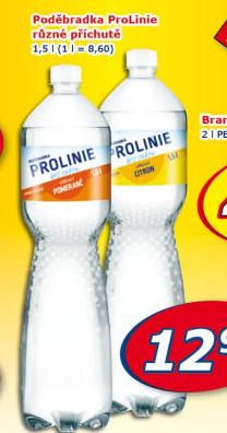 Ochucená voda Poděbradka Prolinie