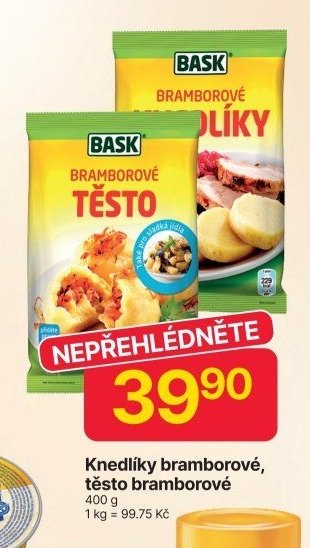 Knedlíky bramborové, těsto bramborové