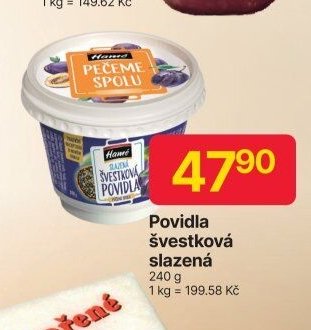 Povidla švestková slazená