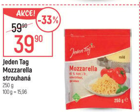 Sýr Mozzarella strouhaná Jeden Tag