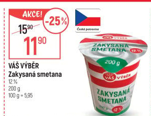 Zakysaná smetana 12% Váš Výběr