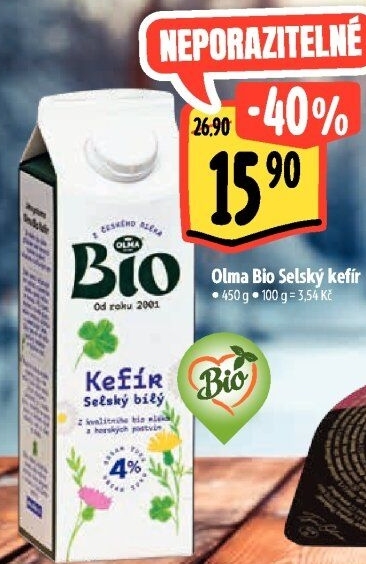 Kefír Selský bio Olma