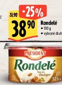 Sýr termizovaný Rondelé President