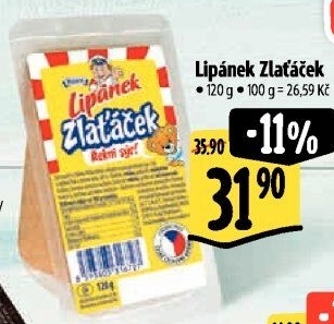 Sýr Zlaťáček Lipánek Madeta