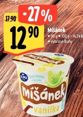 Tvarohová svačinka Míšánek Olma