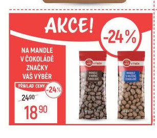 VÁŠ VÝBĚR Mandle v čokoládě